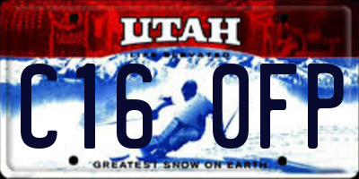 UT license plate C160FP