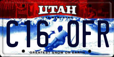 UT license plate C160FR