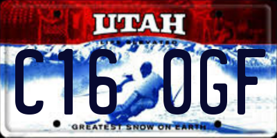 UT license plate C160GF