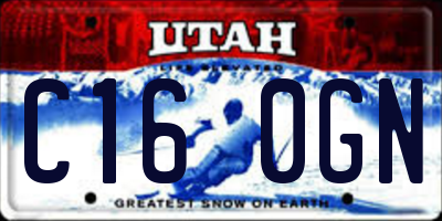 UT license plate C160GN