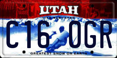 UT license plate C160GR