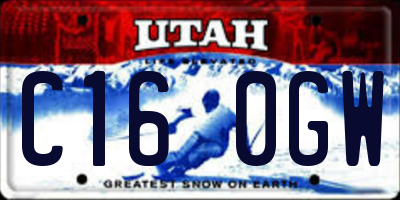 UT license plate C160GW