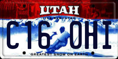UT license plate C160HI