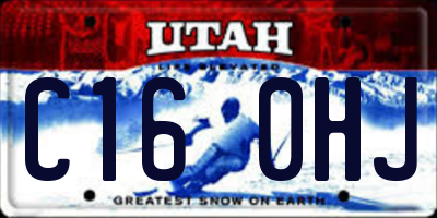 UT license plate C160HJ