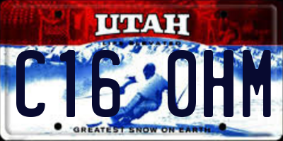UT license plate C160HM