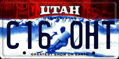 UT license plate C160HT