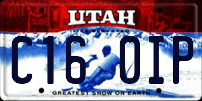 UT license plate C160IP
