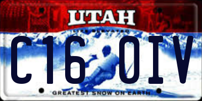 UT license plate C160IV