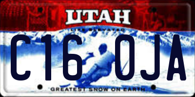 UT license plate C160JA