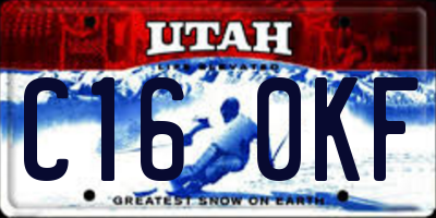UT license plate C160KF