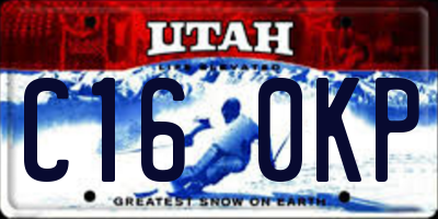 UT license plate C160KP