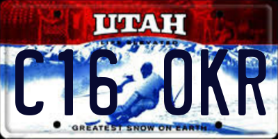 UT license plate C160KR