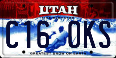 UT license plate C160KS