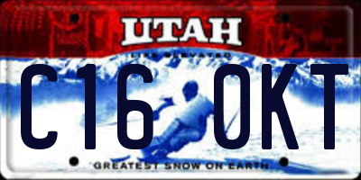 UT license plate C160KT