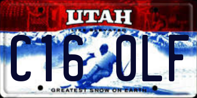 UT license plate C160LF