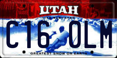 UT license plate C160LM