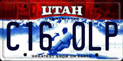 UT license plate C160LP