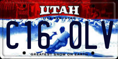 UT license plate C160LV