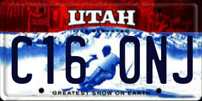 UT license plate C160NJ