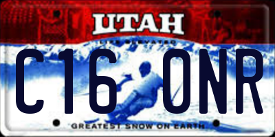 UT license plate C160NR