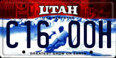 UT license plate C160OH