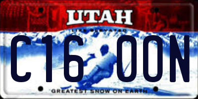 UT license plate C160ON