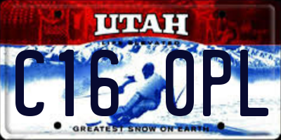 UT license plate C160PL