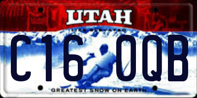 UT license plate C160QB