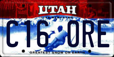 UT license plate C160RE