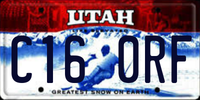 UT license plate C160RF