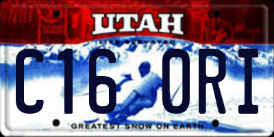 UT license plate C160RI