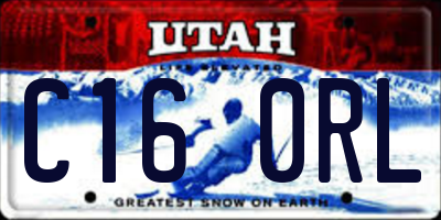 UT license plate C160RL