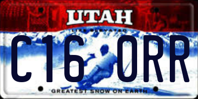 UT license plate C160RR