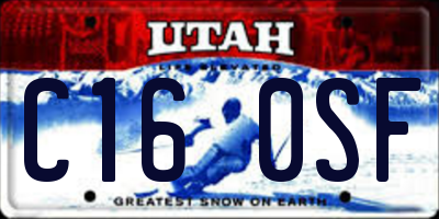 UT license plate C160SF