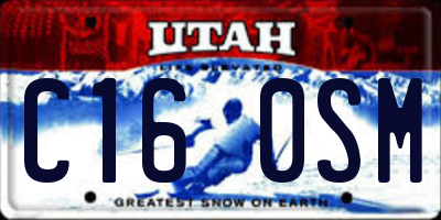 UT license plate C160SM