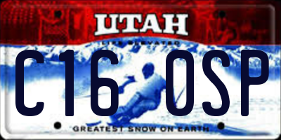 UT license plate C160SP
