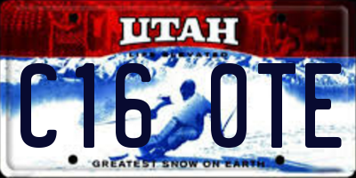 UT license plate C160TE