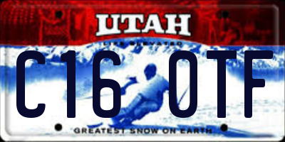 UT license plate C160TF