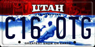 UT license plate C160TG