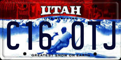UT license plate C160TJ