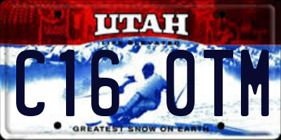 UT license plate C160TM