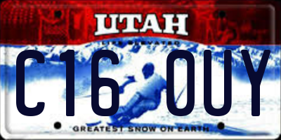 UT license plate C160UY