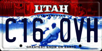 UT license plate C160VH