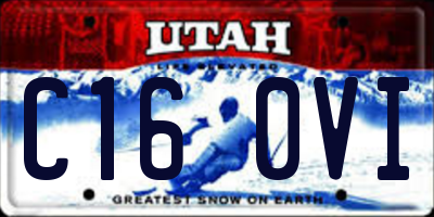 UT license plate C160VI