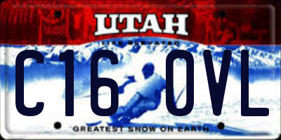UT license plate C160VL