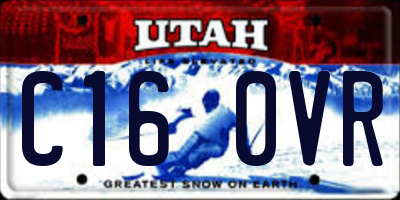 UT license plate C160VR