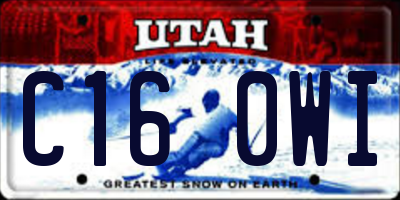 UT license plate C160WI