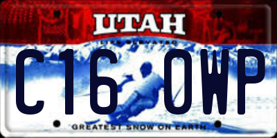 UT license plate C160WP