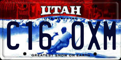 UT license plate C160XM