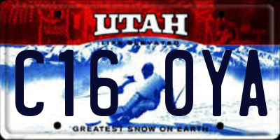 UT license plate C160YA